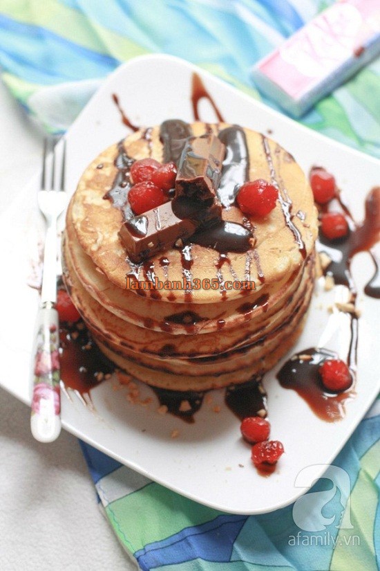 Cách làm bánh Pancake quế siêu đơn giản