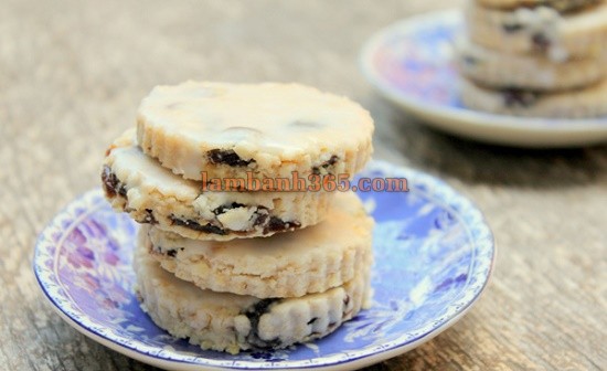 Cách làm bánh raisin shortbread yến mạch