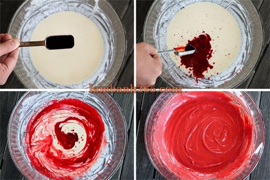 Cách làm bánh Red velvet pancake đẹp mắt