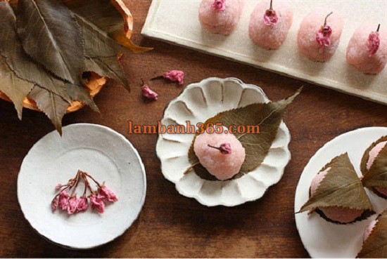 Cách làm bánh Sakura Mochi Nhật Bản kiểu Kansai