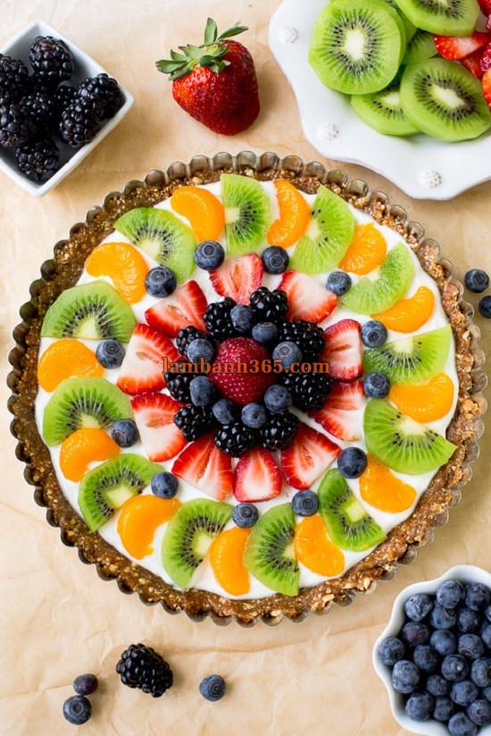 Cách làm bánh Tart sữa chua hoa quả không cần lò nướng