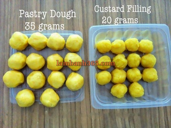 Cách làm bánh Trung thu nướng nhân custard