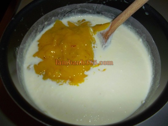 Cách làm custard xoài cực đơn giản