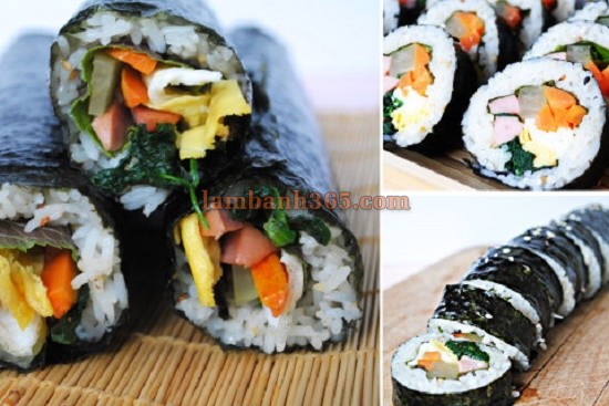 Cách làm kimbap xúc xích đậm đà