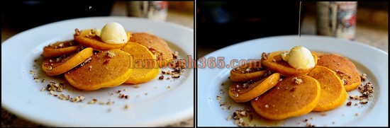 Cách làm pancake bí đỏ mini