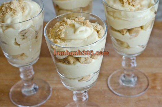 Cách làm pudding parfaits chuối thơm ngậy