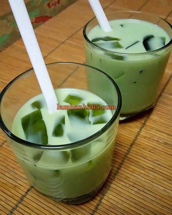 Cách làm trà sữa matcha thạch rau câu ngon