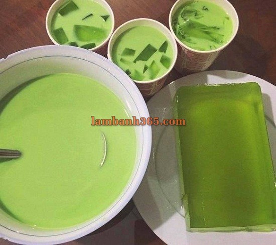 Cách làm trà sữa matcha thạch rau câu ngon