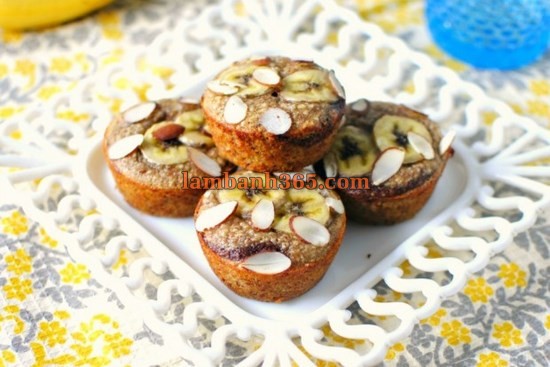 Cách làm bánh muffin chuối hạnh nhân siêu hấp dẫn