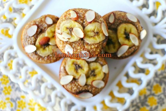 Cách làm bánh muffin chuối hạnh nhân siêu hấp dẫn