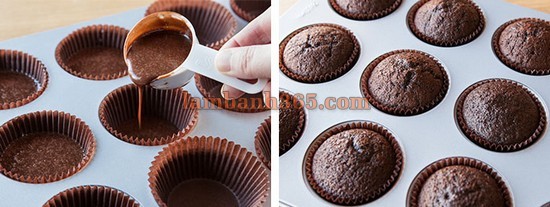 Cupcake chocolate dừa béo ngậy