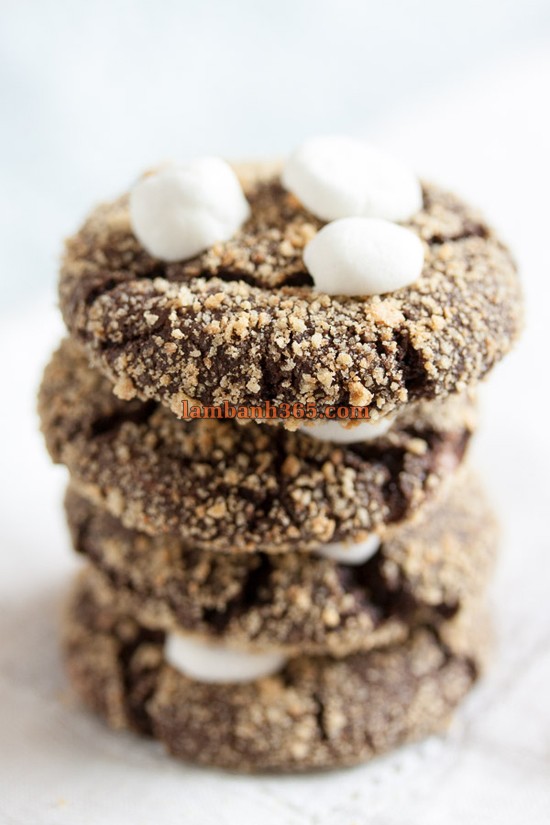 Cách làm cookie Smores phủ kẹo dẻo ngọt ngào !