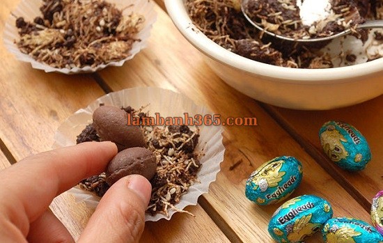 Học làm chocolate hình tổ chim siêu đáng yêu