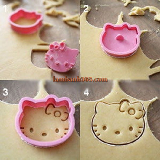 Làm bánh quy hình Hello Kitty cực dễ thương