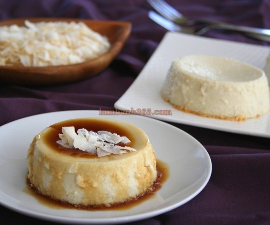 Cách làm bánh flan nước cốt dừa béo ngậy cho bé yêu