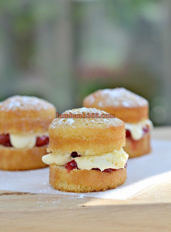 Cách làm sponge cake Victoria mini ai cũng mê ly