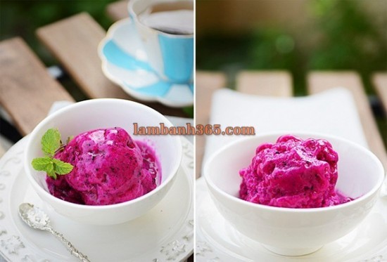 Tự tay làm sorbet thanh long mát rượi xua tan nắng hè